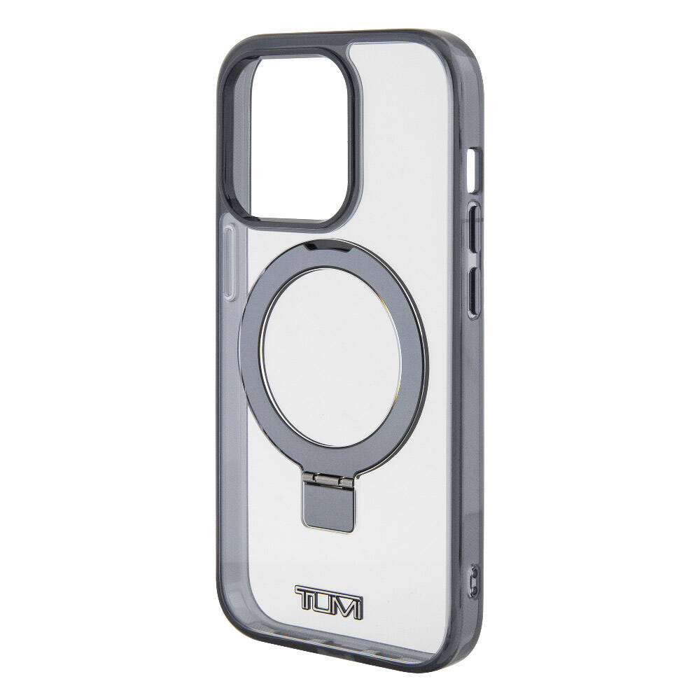 TUMI iPhone 15 Pro Max Orjinal Lisanslı M-safe Şarj Özellikli Metal Logolu Ring Standlı Silikon Kılıf TUMI iPhone 15 Pro Max Orjinal Lisanslı M-safe Şarj Özellikli Metal Logolu Ring Standlı Silikon Kılıf